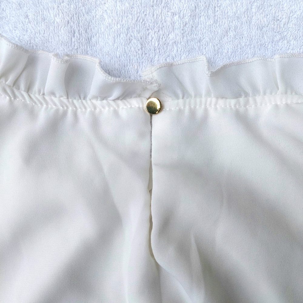 White Ruffle Blouse - Picture 3 of 5